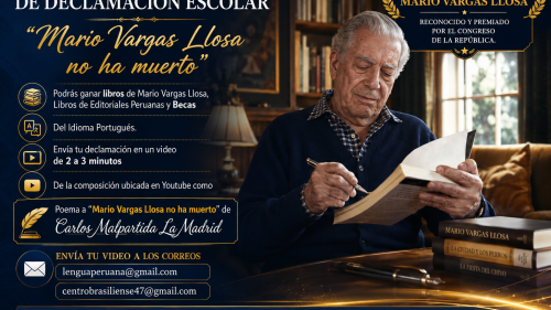 Concurso de Declamación Virtual Escolar del Himno-Poema: “Mario Vargas Llosa No ha muerto”
