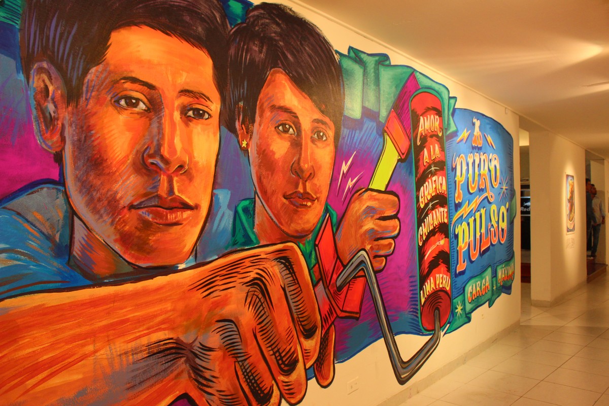 Downstairs gallery mural