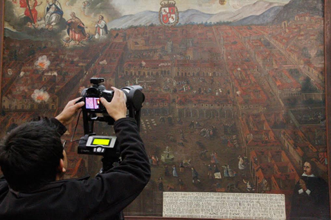Digitalización del lienzo anónimo.