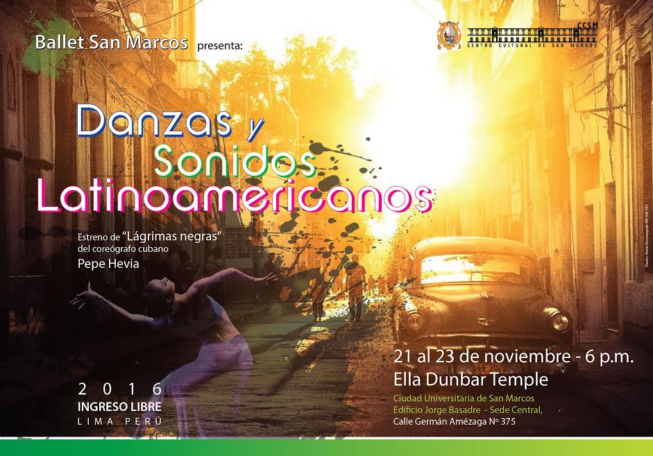 Afiche danzas y sonidos latinoamericanos